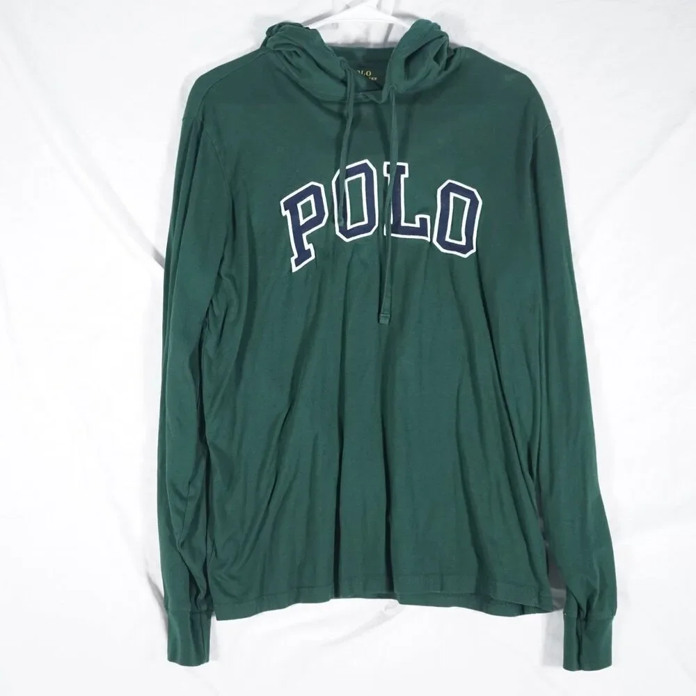 Polo Ralph Lauren Spellout Hoodie Green Medium